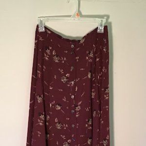 Woolrich Midi Mulberry Floral Skirt Small
